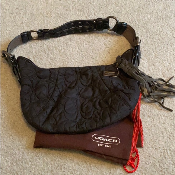 Coach Handbags - Black Coach Mini Hobo